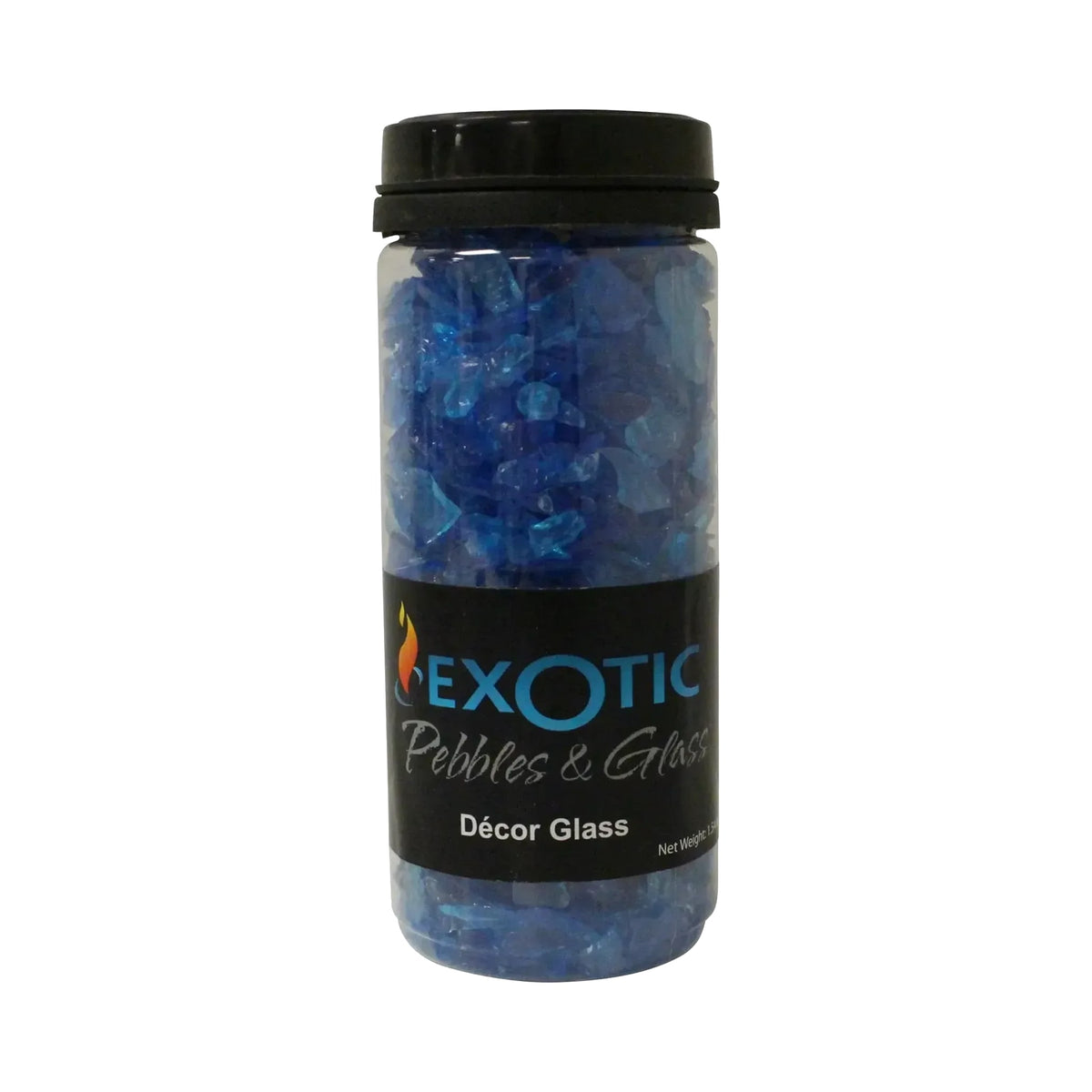 Exotic Pebbles & Glass turquoise decor glass in a jar