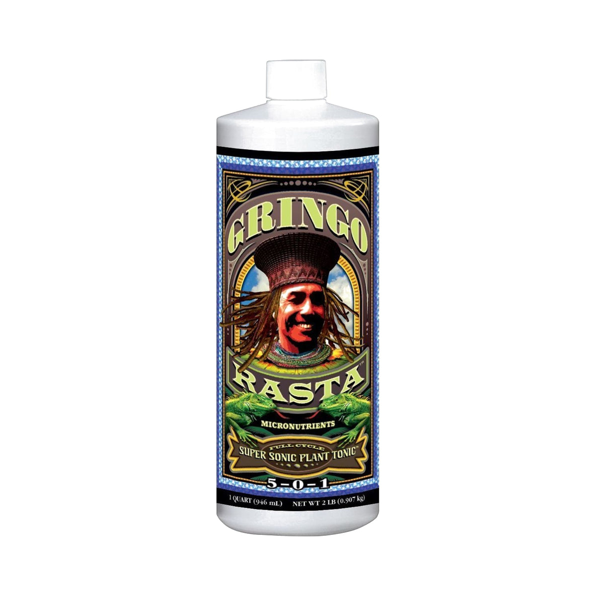 FoxFarm Gringo Rasta Super Sonic plant tonic, 1 quart bottle