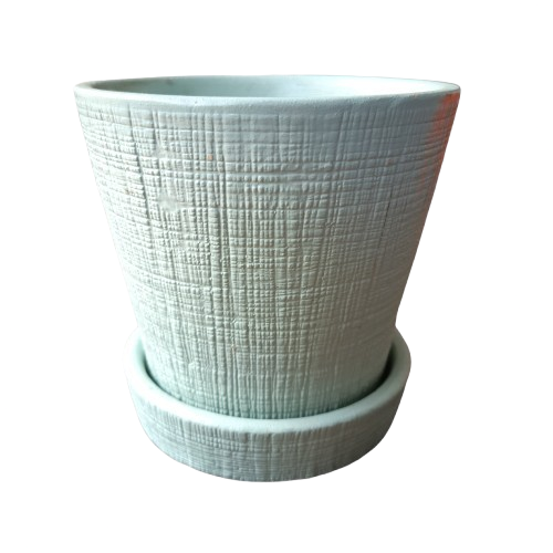 Ceramic Big Mick Pot & Saucer