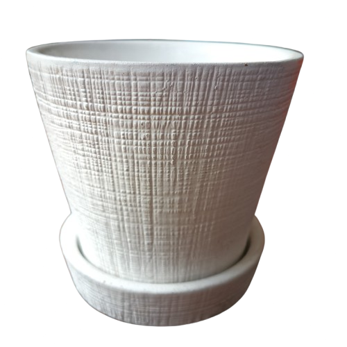 Ceramic Big Mick Pot & Saucer