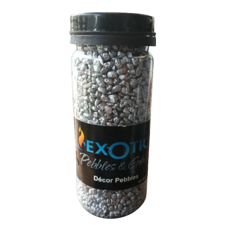 Exotic Pebbles Silver Metal