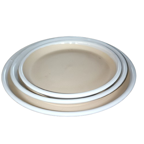 White Ceramic Saucers