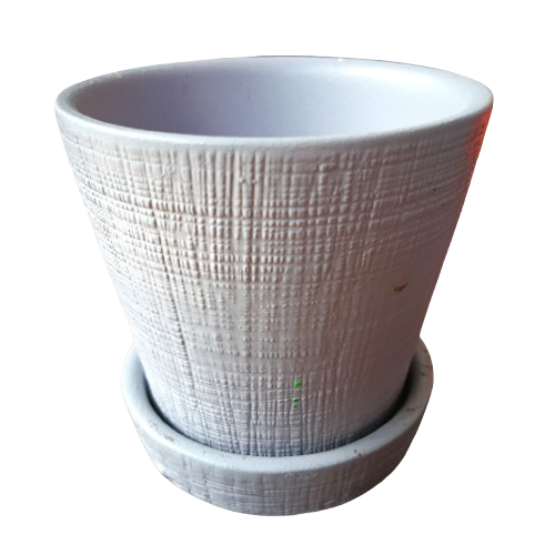 Ceramic Big Mick Pot & Saucer