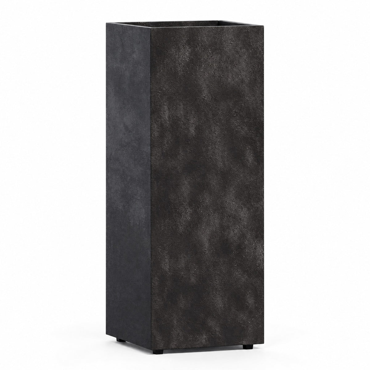 Balcone Slim Rectangular fiberglass planter in carbon stone