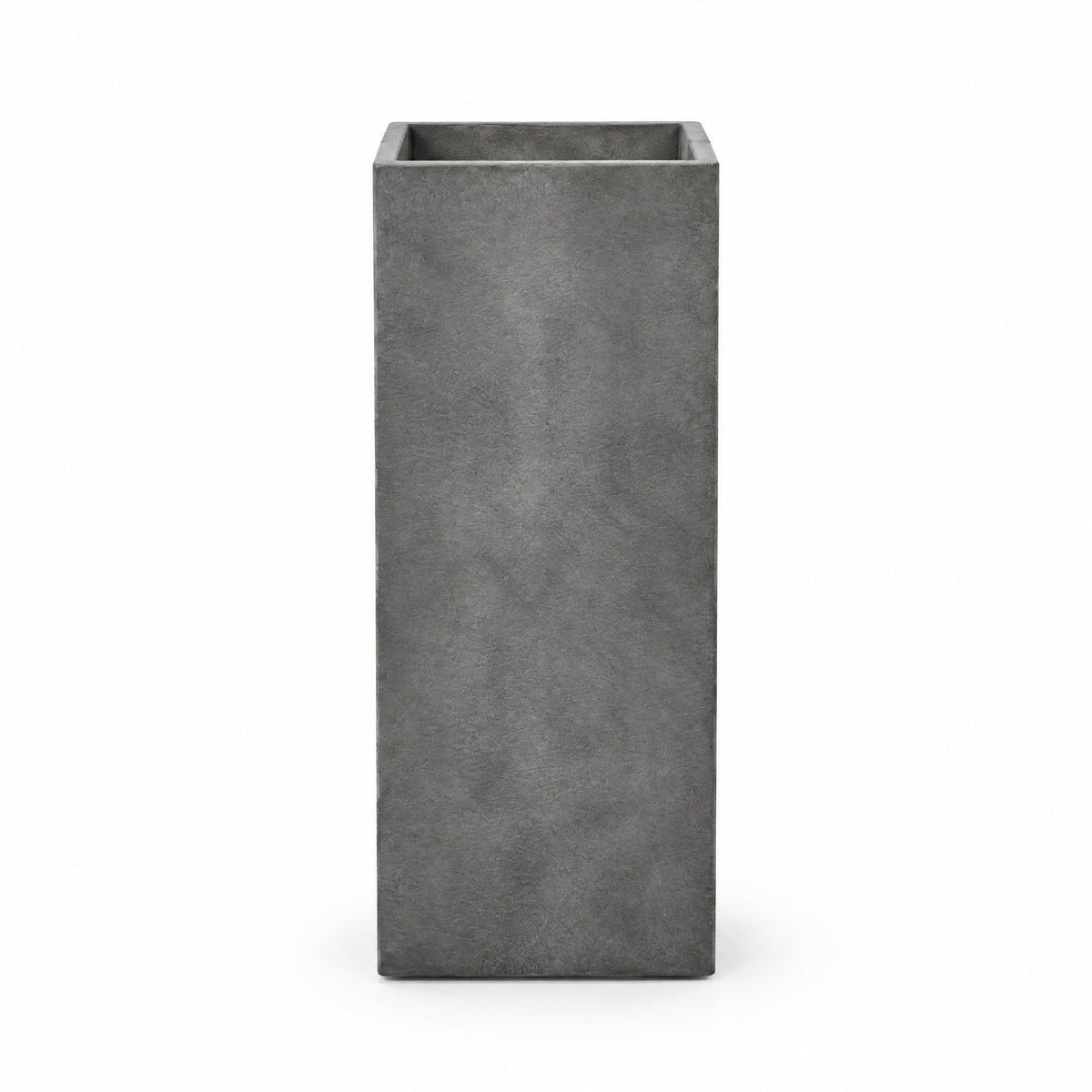 Balcone Slim Rectangular fiberglass planter in concrete stone