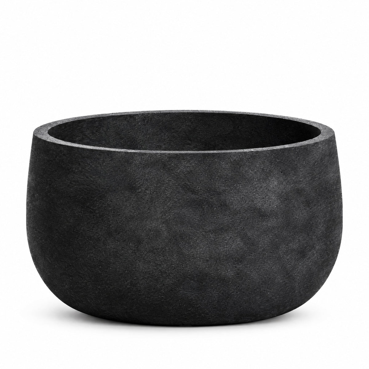 Davanzale Tabletop fiberglass planter in carbon stone
