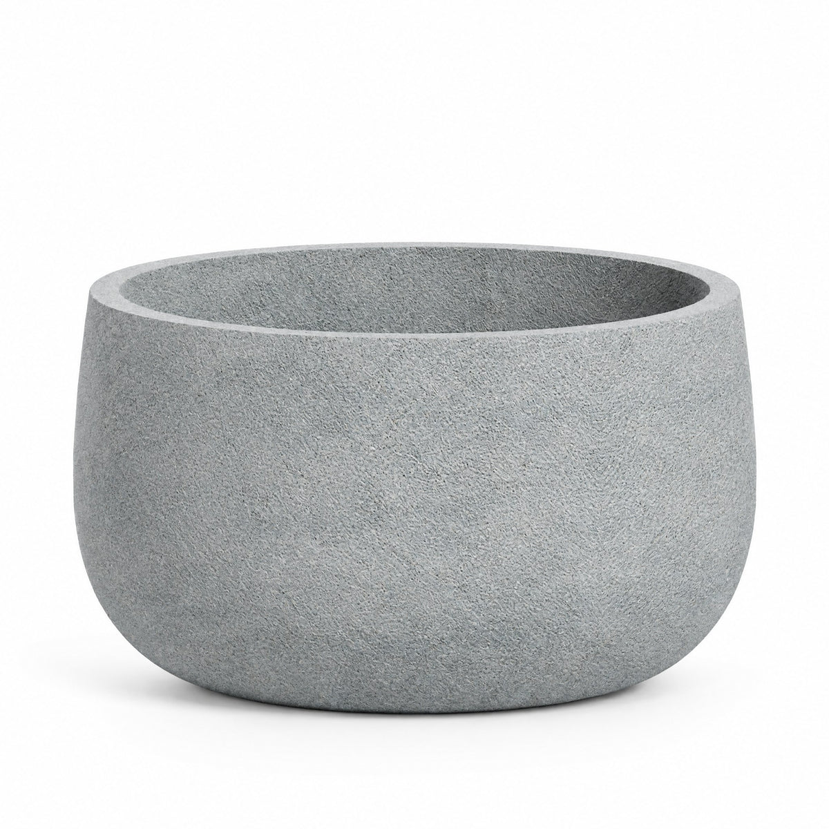 Davanzale Tabletop fiberglass planter in concrete stone