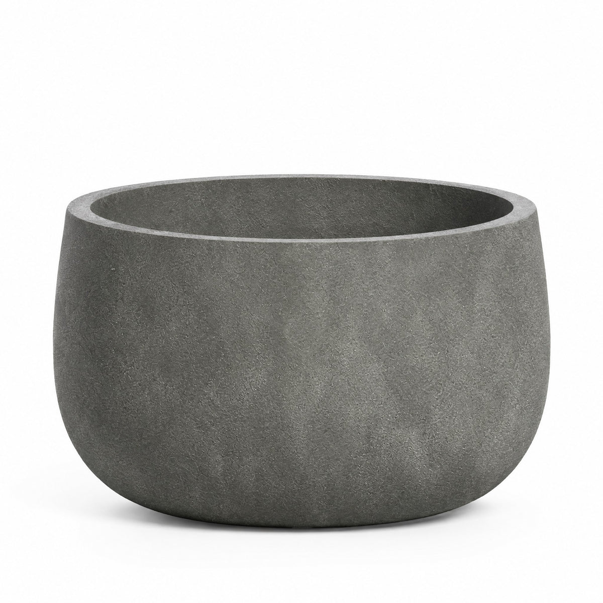Davanzale Tabletop fiberglass planter in grey stone