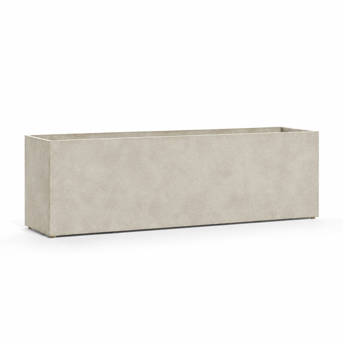 Galleria Extra-Long fiberglass planter in sand stone