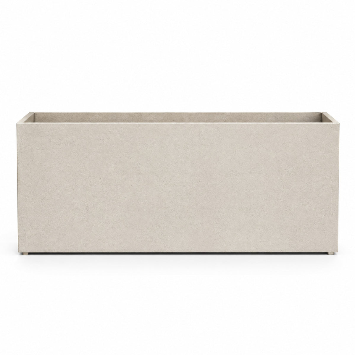 Loggia Long fiberglass planter in sand stone