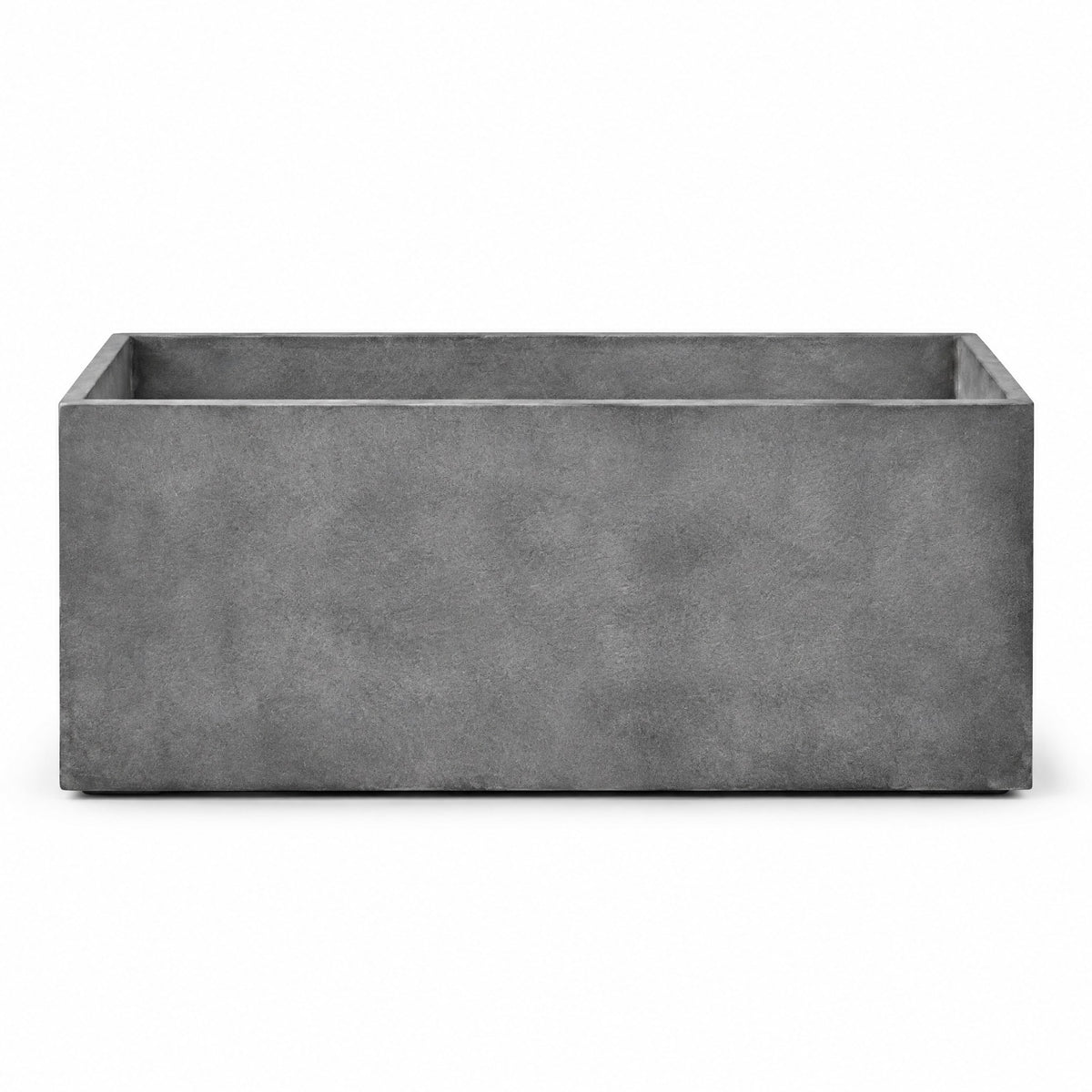 Terrazza Rectangular fiberglass planter in concrete stone