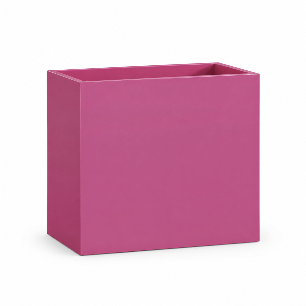 Urban Tall Trough fiberglass planter in gloss pink violet