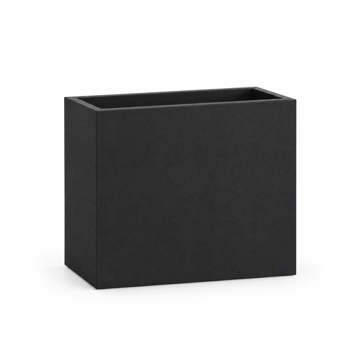 Urban Tall Trough fiberglass planter in matte black