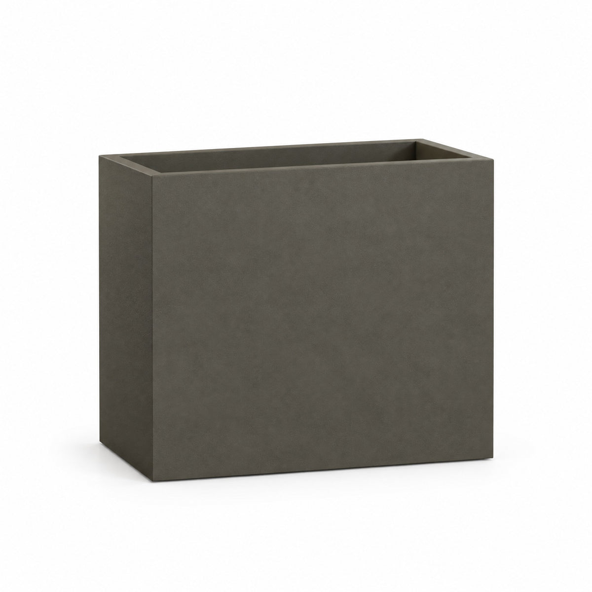 Urban Tall Trough fiberglass planter in matte bronze