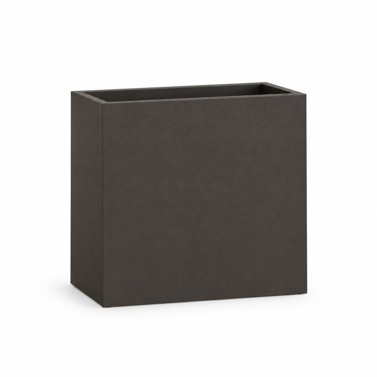 Urban Tall Trough fiberglass planter in matte brown