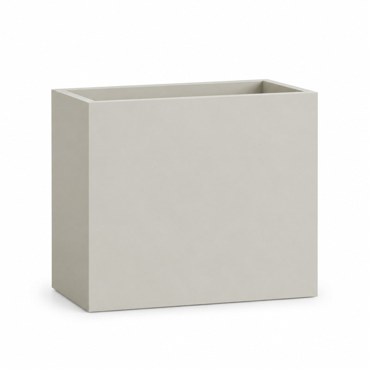 Urban Tall Trough fiberglass planter in satin beige