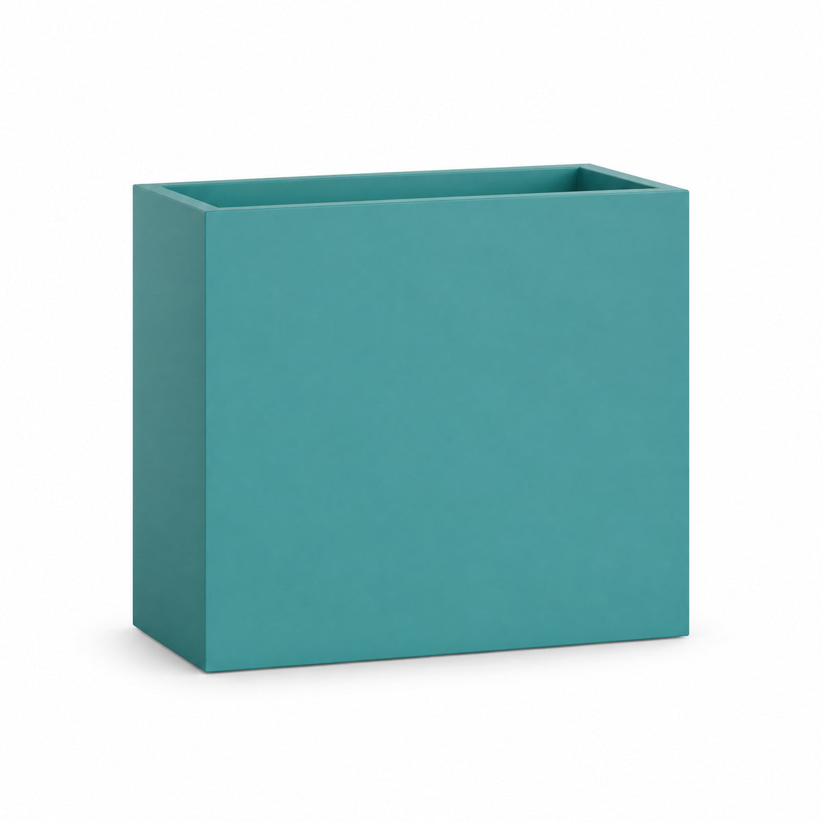Urban Tall Trough fiberglass planter in satin sea foam
