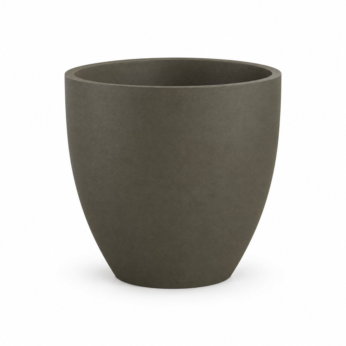 Urban Tapered Cylinder fiberglass planter in matte bronze