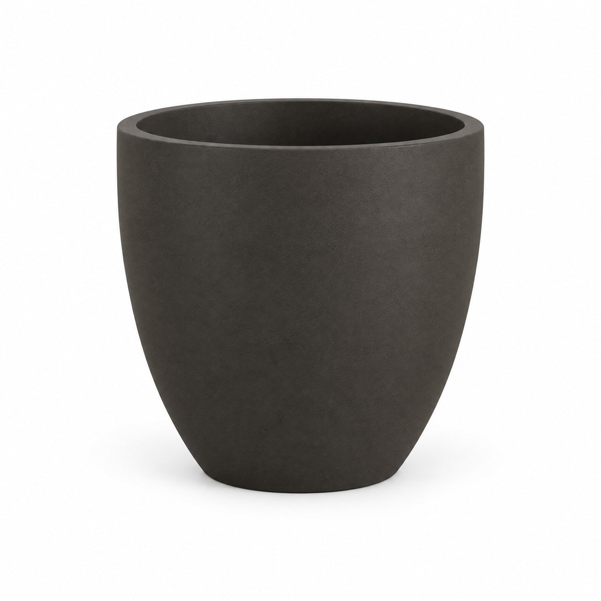 Urban Tapered Cylinder fiberglass planter in matte brown